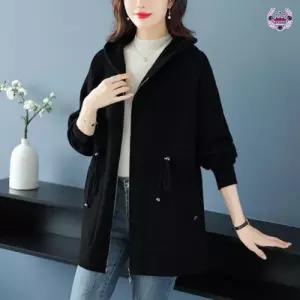 하프 여사친 모직 겨울 코트 오버핏 추동 밍크촉감 후드 원템3