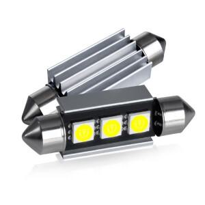 2/4/6/10PCS 초고휘도 페스툰 LED 31/36/39/42MM 5050 3칩 알루미늄 바디 빠른 냉각 자동차 독서등 번호판