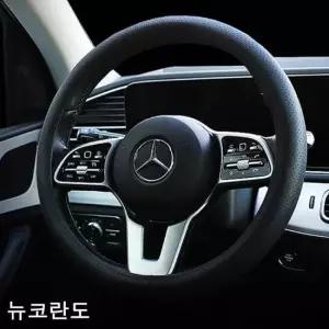 코란도 핸들커버 가죽 SUV 자동차 핸들덮개 타공핸들커버