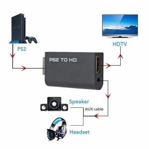 플스호환-HDMI 호환 오디오 비디오 변환기 480i/480p/576i(3.5Mm 출력 포함)는 디스플레이 모드를 지원합니