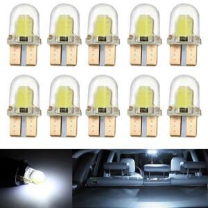 자동차 조명 10Pcs 흰색 LED T10 W5W COB Canbus 실리콘 자동차 번호판 라이트 램프 전구 자동차 제품 자동