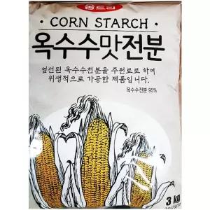 (힘찬)옥수수전분 (움트리 3k) 가루 수분 맛전분 전분 고급 식당용 업소용 대용량