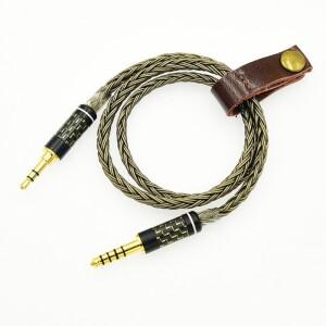 OCC HIFI 구리 4.4mm 밸런스-3.5mm aux 잭 입력 밸런스드 오디오 어댑터 케이블 남성-남성 자동차 zx300 NW