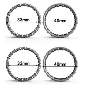 4피스 40mm 자전거 헤드셋 공 갇힌 볼 베어링 레이스 사이클링 세트 수리 액세서리