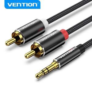 Vention RCA 케이블 3.5mm ~ 분배기 잭 스마트 폰 증폭기 용 오디오 홈 시어터 AUX