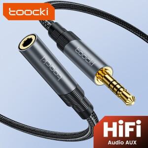 자동차 헤드폰 남성용 Toocki 3.5mm Aux 케이블 삼성호환 TV 박스 노트북 용 마이크가있는 여성용 오디오