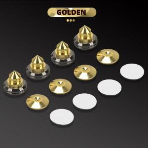 4pcs세트  스피커 스탠드 고무발 풋 패드 순동 실버 골든 라우드 박스 스파이크 콘 플로어 네일 M28x26