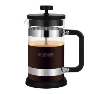 [미국배송] TBGENIUS 프렌치 프레스 커피 메이커 21온스 콜드 브루 내열 농축 붕규산염 포트 600ML 차 및 거품 우유 프레스(블랙 21온스)