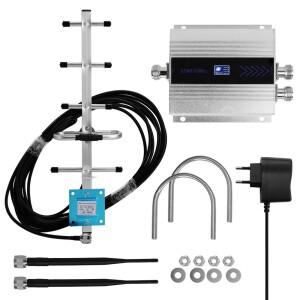 LCD GSM900MHz 양단 휴대폰 신호 부스터, 리피터, 증폭기 세트, 야기식 안테나 포함