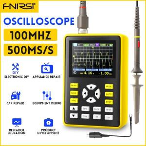 FNIRSI-5012H 휴대용 디지털 오실로스코프, 샘플링 속도, 100MHz 아날로그 대역폭, 2.4 인치 지지대 파형