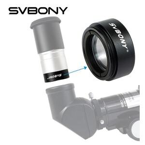 SVBONY 천체 망원경, 1.25 인치 0.5X 초점 감속기 스레드, M28 x 0.6