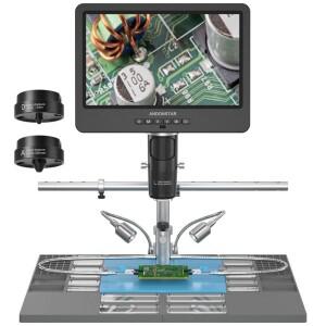 Andonstar Trincular HDMI USB 디지털 현미경 AD249SM 2000X 10.1 PCB 솔더 검사를위한 전자 납땜 도구 용