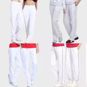 TBZ 화이트 스포츠 트레이닝 바지 교복 생활복 스쿨룩 학생체육복