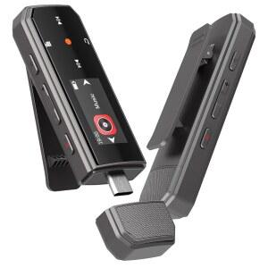 [미국배송] 블루투스 5.3이 탑재된 RUIZU 64GB 타입-C USB MP3 플레이어 FM 라디오가 휴대용 음악 플레이어 클립 음성 녹음기 스포츠용 페도미터 디지털 오디오 셔플 A-B 반복 휴대폰 파일 전송 지원
