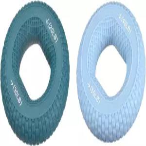 uxcell 핸드 그립 강화기 2단계 20-30Lb/40-50Lb 실리콘 링 핑거 팔뚝 운동용 트레이너 암벽 등반 선수