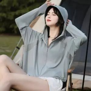옆집샵 UV차단 쿨링 후드 바람막이 집업 비치 가운 냉감 여름 아우터