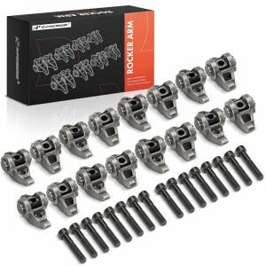 GM LS3 L99 L76 L92 LS9 LSA, 364, 1.7 비율, 5.3L 6.0L와 호환되는 트루니온 키트가 장착된 A-프리미엄 16Pcs 합금 강철 엔진 롤러 팁 로커 암 및 볼트