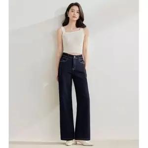 EAMT 여사친 데님 울 가을 빈티지 프리미엄 슬림핏 일자바지 클래식 YJ3