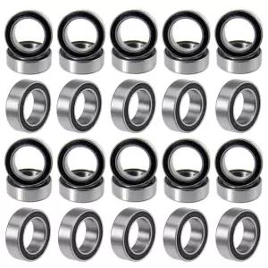 Mlxkell MR128-2RS 딥 그루브 볼 베어링 8x12x3.5mm 보어 더블 씰 크롬 스틸 블랙 Z2 30pcs.