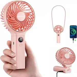 스위트풀 휴대용 선풍기 5000mAh 충전식 배터리 6단풍 LED 디지털 디스플레이 백업 전원이 장착된 접이식