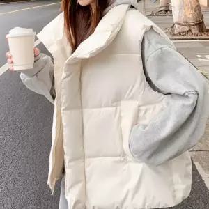 여자 양털 빅사이즈 패딩 조끼 오버핏 빅포켓 겨울