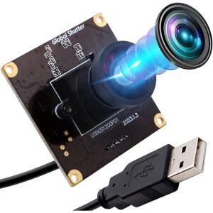 [미국배송] IFWATER 글로벌 셔터 USB 카메라 90FPS 고속 캠 모듈 120도 무왜곡 렌즈 1200P 골프 스윙 산업용 임베디드 컴퓨터 젯슨 나노 노트북 라즈베리 파이