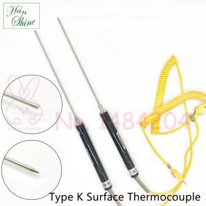 K형 표면 열전대 -50~500 ° C φ 3mm L=175mm 프로브 플랫샤프 니들 팁 휴대용 온도 센서 1m 케이블