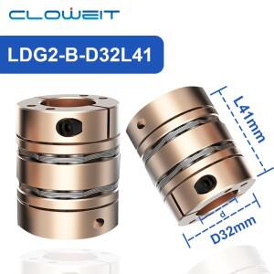 Cloweit LDG2-B-D32L41 샤프트 커플러, 고강도 유연한 연결 디스크, 모터용 8 나사