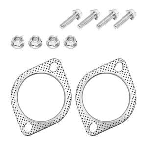 SHMZK 2 PCS 자동차 배기 개스킷, 3인치 2볼트 매니폴드 플랜지 개스킷 교체, 터보용 고온 씰링 액세서리