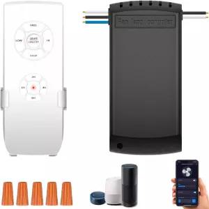 스마트 WiFi 팬 스위치 천장 선풍기 및 조명 리모컨 키트 알렉사 구글과 호환되는 컨트롤러 휴대폰 앱 제어