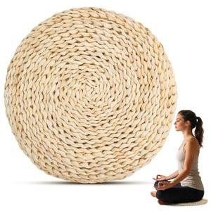 SEWRORO TATAMI 바닥 베개 원형 빨대 스타일 쿠션 명상 30CM 매트 시트 가구 일본 패딩 우븐 템플