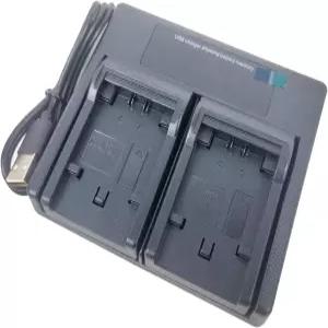 USB Dual Battery Charger for Sony NP-FV100 NP-FH100 NP-FP30 DCR-DVD DCR-HC DCR-SR HDR-CX HDR-XR