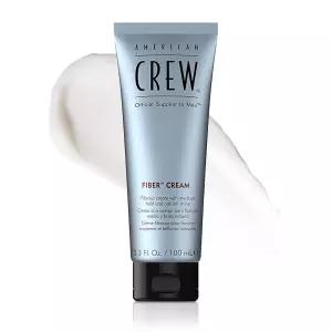 아메리칸 크루 남성용 섬유 크림 미디엄 홀드와 내추럴 샤인이 함유된 헤어 젤 3.3 Fl Oz