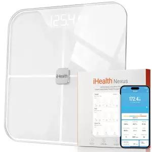 체중 블루투스 디지털 욕실 체중계 체지방 및 근육용 iHealth Nexus 스마트 저울 iOS Android와 호환되는