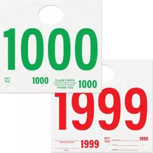 서터 자동차 서비스 태그 번호 1000-1999 레드 그린 배차 - 딜러 차량 수리 미러 행 3부 양면 추적 시스템
