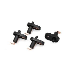 uxcell 4pcs 유니버설 자동차 실내 도어 잼 제공 조명 램프 스위치 버튼 블랙