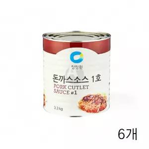 대용량 6개 대상 돈까스소스 1호 X 식자재 식당용 양념소스 돈가스소스 3.3Kg 청정원