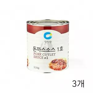 X 1호 돈가스소스 3개 돈까스소스 청정원 3.3Kg 대상 식자재 식당용 양념소스 대용량