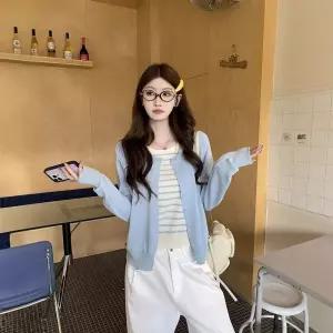 롱 니트 가을 여친 슬림핏 중기장 페이퍼맨 카디건 겉옷 KS3