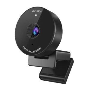 [미국배송] EMEET C950 1080P 웹캠 - 마이크 및 물리적 프라이버시 커버가 포함된 USB 웹캠 자동 조명 보정 고정 초점 플러그 앤 플레이 울트라 W / 70 뷰 온라인 수업 ZOOM YOUTUBE