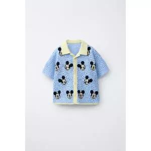ZARA MICKEY MOUSE ⓒ DISNEY 크로셰 니트 셔츠 - 라이트 블루 426858