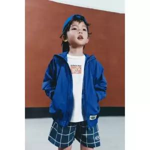 ZARA 워터프루프 라이트웨이트 레인코트 - 블루 426862
