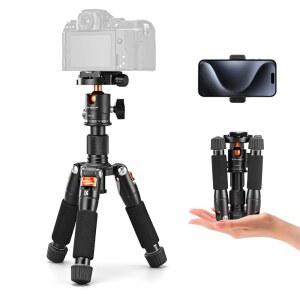 [미국배송] K&F 컨셉 미니 데스크톱 삼각대 20.5인치 / 52CM 컴팩트 데스크 360도 볼 헤드 카메라 비디오 캠코더용 1/4인치 퀵 릴리스 플레이트 최대 13.22파운드 6KG 적재 가능