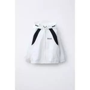 ZARA 라이트 텍스트 레인코트 - 화이트 / 블랙 426926