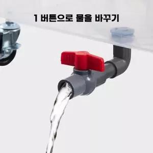 거북이사육장 어항 거북이키우기 10L 탱크 (3-10cm) 바퀴 사각 은신처 가정용