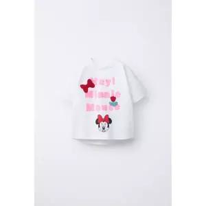 ZARA MINNIE MOUSE ⓒ DISNEY 크로셰 보우 티셔츠 - 화이트 426995