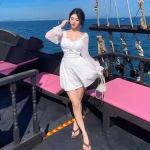 수피 여성용 단정한 수영복 비치웨어 바캉스 슬림핏 바캉스룩 솔리드솔리드 해변 스커트형 빅사이즈 JEN1