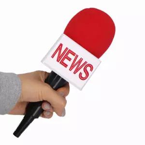 푸리 가짜 NEWS 마이크 촬영용앤틱가짜소품마이크