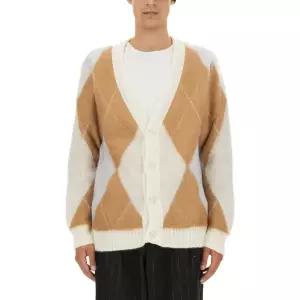 아가일 브이넥 모헤어 가디건 SWF2331 BEIGE