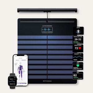 WITHINGs 바디 스캔 - 개선을 위한 연결된 WiFi 스케일, BIA 체중계, 체성분 분석, 체지방, 근육량, 수분 비율